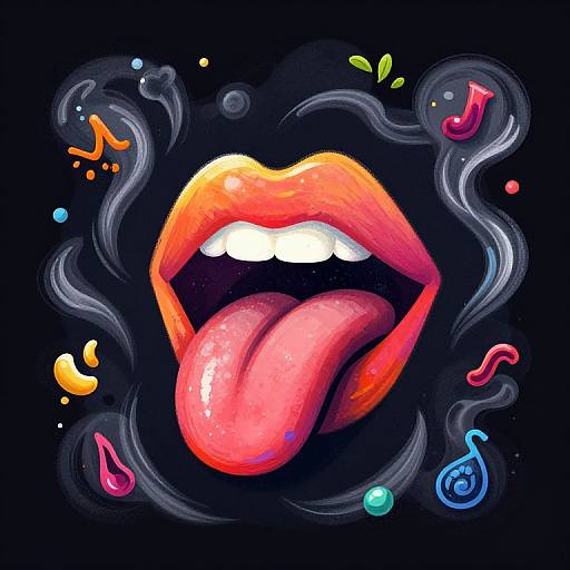 Vibrant Taste Metaphors Illustration