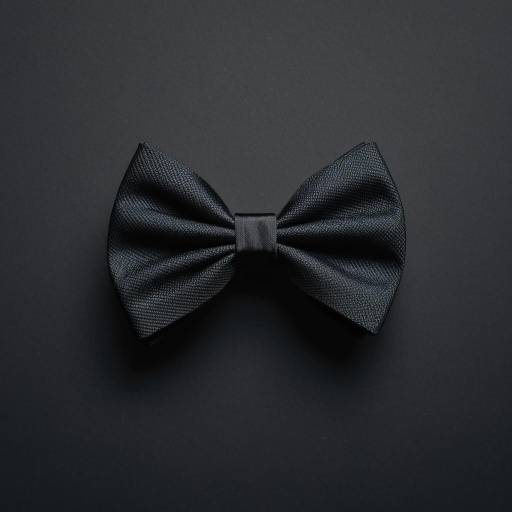 Minimalist Black Bow on Dark Background