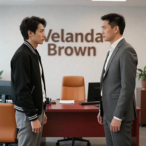 Intense Business Meeting in Modern Office