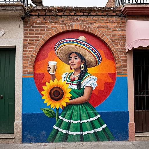 Vibrant Cinco de Mayo Mural