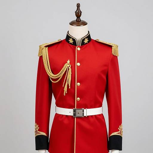 Mannequin in Regal Military Attire