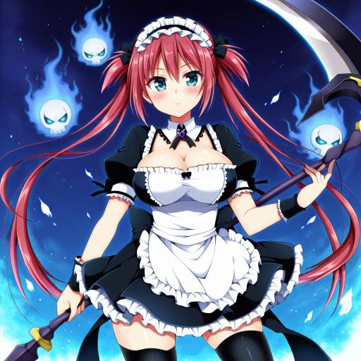 Illustration of Airi (the infernal temptress), queen's blade in the style of Tsukudani norio