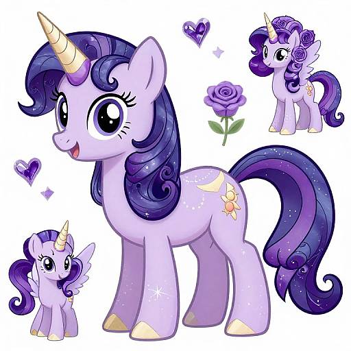 Amethyst Rose Unicorn Dragon Quilt