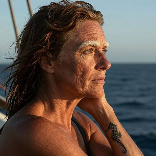 Weathered Sea Girl's Evocative Portrait