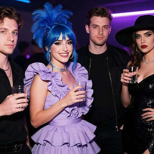 Vibrant Portrait of Three Unique Individuals