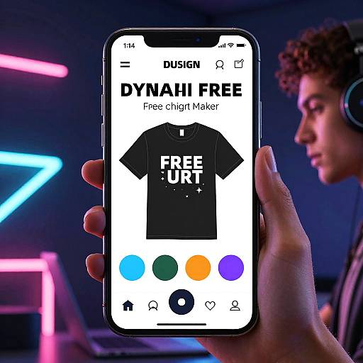 Dynamic T-Shirt Design App Interface
