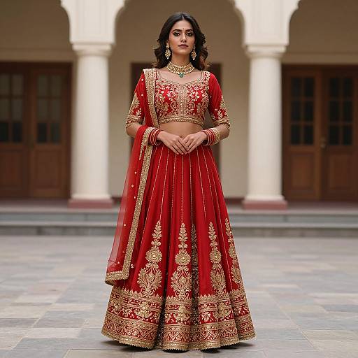 Elegant South Asian Woman in Traditional Attire
