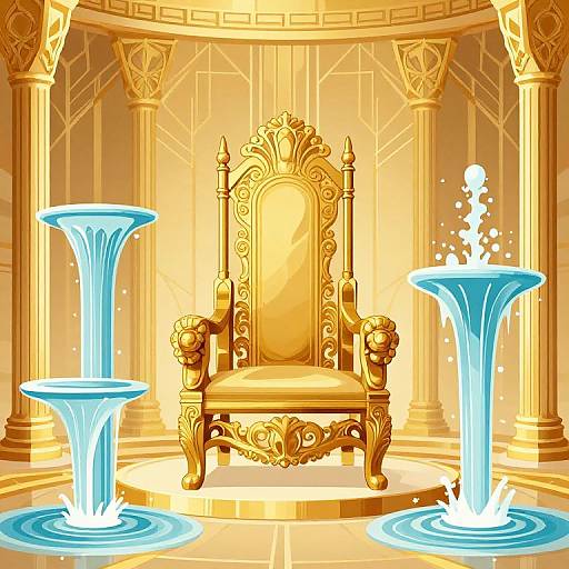 Autochrome Art Deco Throne Room