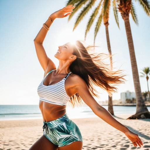 Summer Vibes: Active Beach Woman Summer Vibes: Active Beach Woman