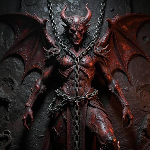 Ultra Realistic Demon Lord in Hell