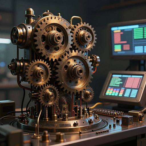 Steampunk Futuristic Machine Control Board