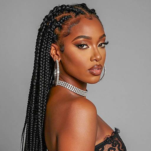 Elegant Portrait of a Dark-Skinned Woman