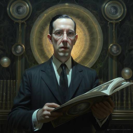 Intricate Oil Painting of H.P. Lovecraft