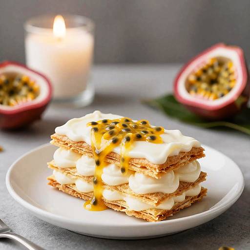 Passion Fruit Mille-feuille Dessert