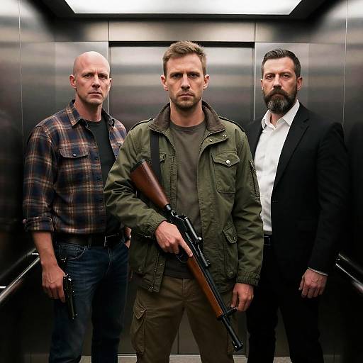 Intense Moment in an Elevator