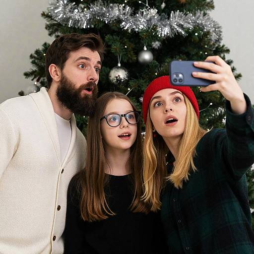 Family Fun by the Christmas Tree