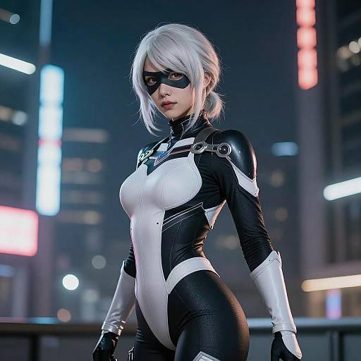 CGI White-Haired Superhero Woman