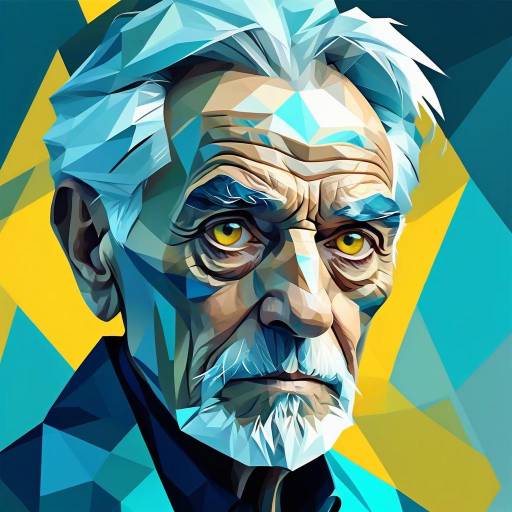 Geometric Portrait of an Elderly Man