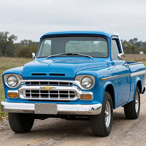 Blue Chevy Apache Truck Travel