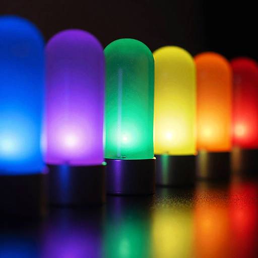 Vibrant Close-Up of Colorful LED Lights