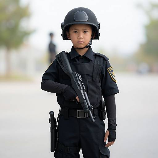 Youth SWAT Boy in Uniform