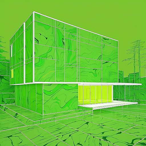 Neon Marbled Paper House Design Neon Marbled Paper House Design