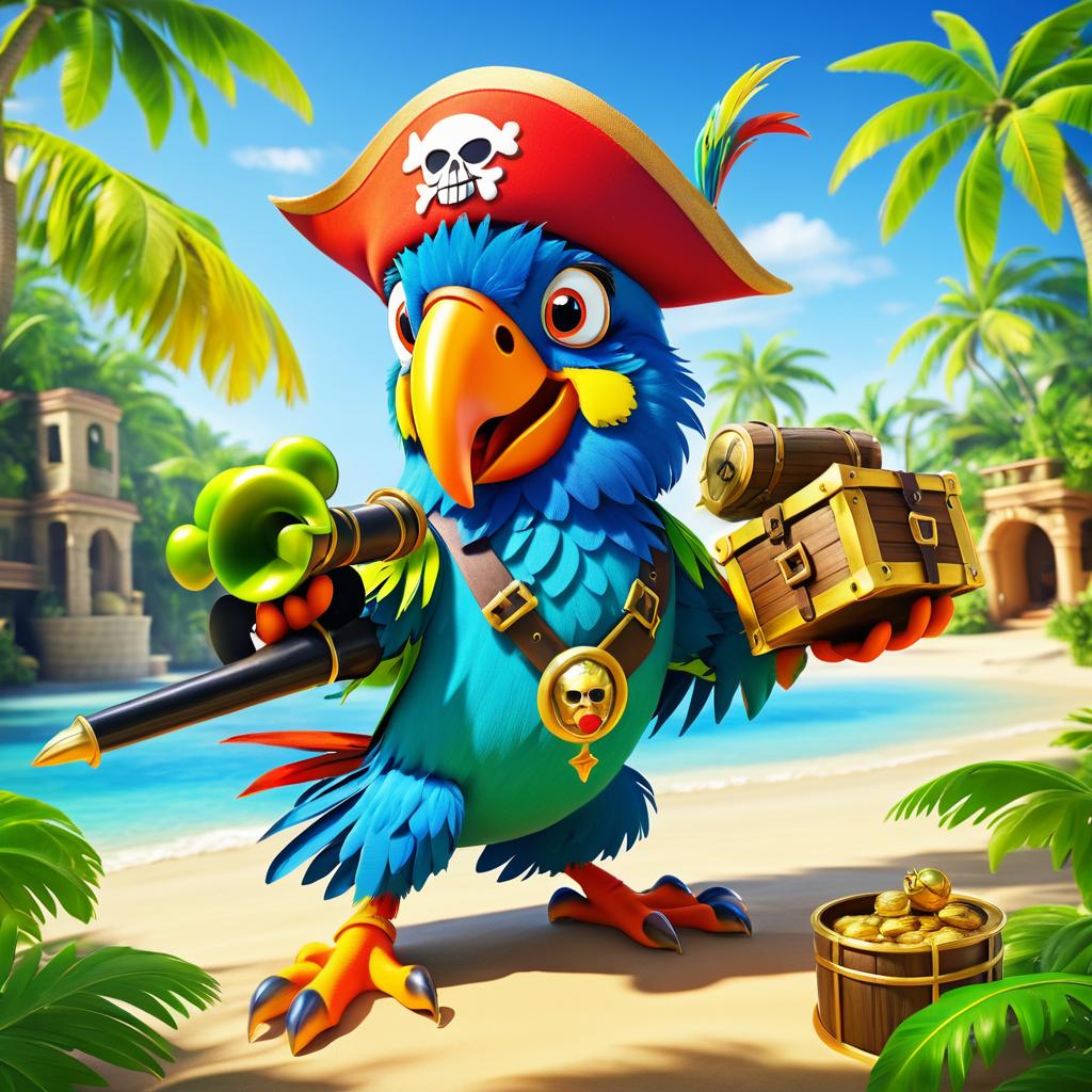 Playful Pirate Parrot Treasure Hunt