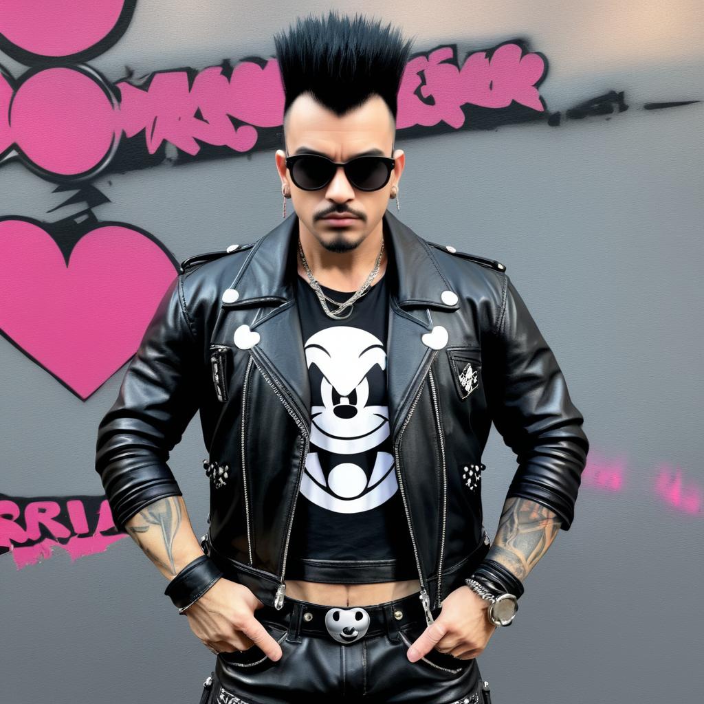 Punk Rock Mickey Mouse Character Design