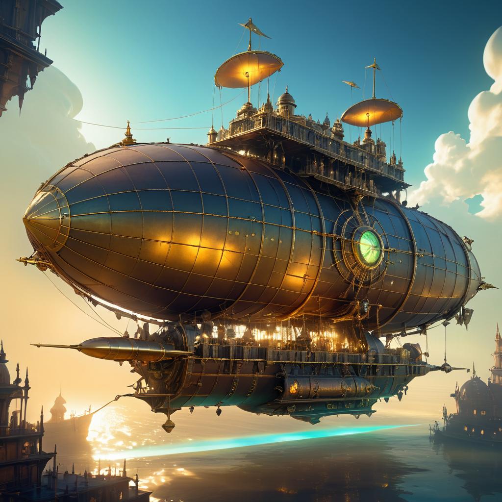 Epic Steampunk Airship Adventure Artwork