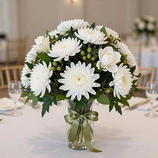 Elegant White Floral Wedding Centerpiece