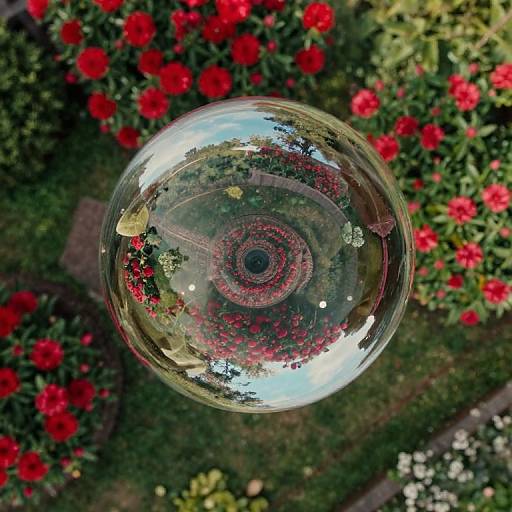 Surreal Aerial View of Garden Orb