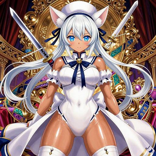 Konpaku Youmu in Detailed Sailor Dress