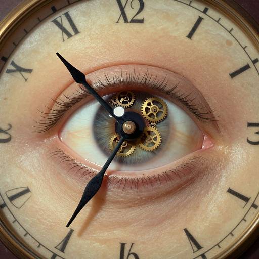 Surreal Clock Eye Dreamscape