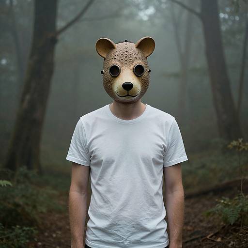 Creepy Man in Foggy Forest