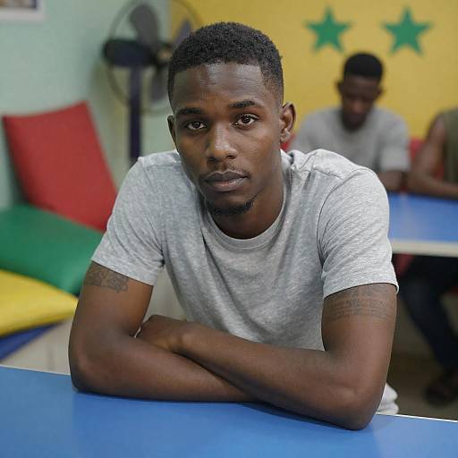 Intense Portrait of a Young Black Man