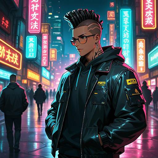 Cyberpunk City Night Portrait