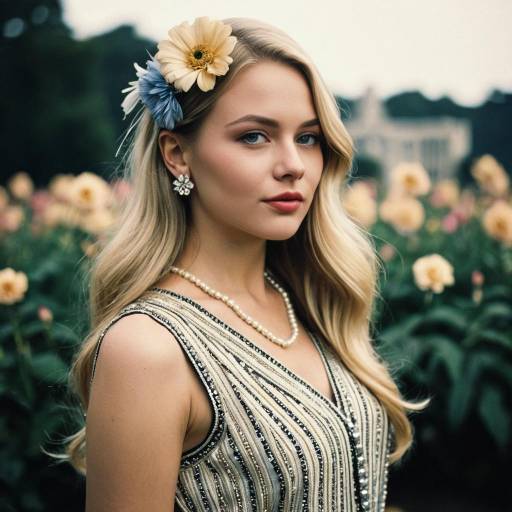 Elegant Woman in Great Gatsby Outfit
