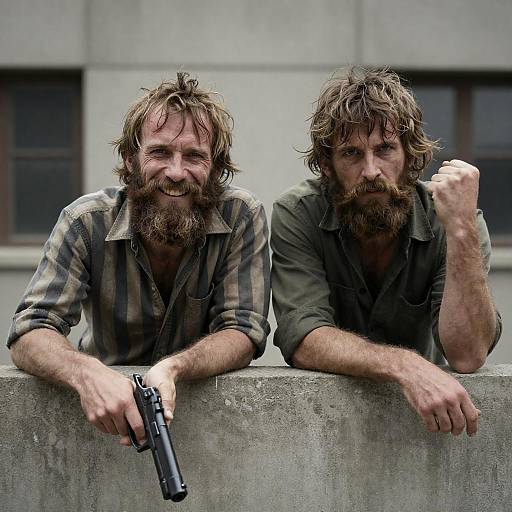 Rugged Duo with Guns and Grit