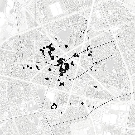 Minimalist City Map Blueprint Design