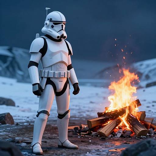 Hyper-Realistic Star Wars Clone Outdoors