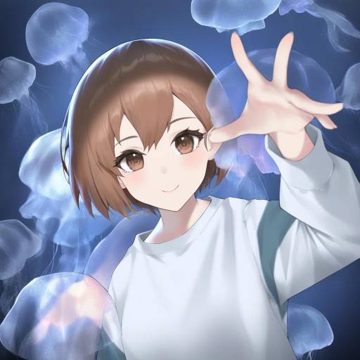Anime Girl with Jellyfish