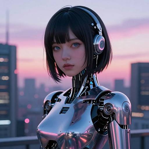 Futuristic Android Hayase in Metropolis