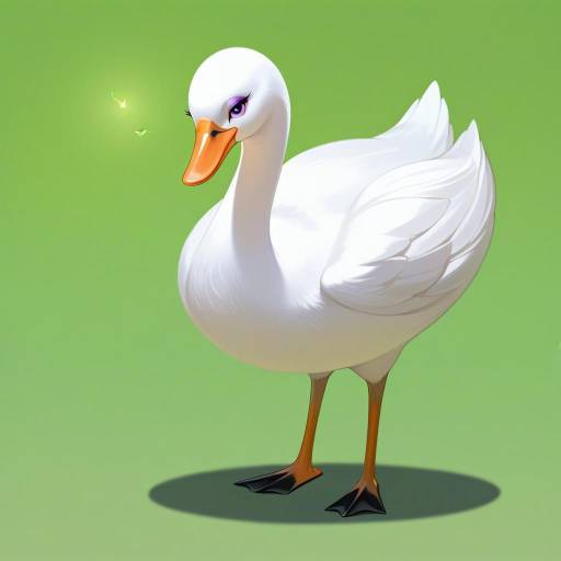 Realistic Swan with Violet Eyes in Storm Realistic Swan with Violet Eyes in Storm