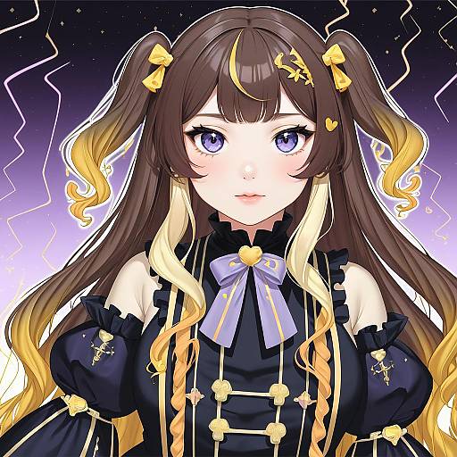 Illustration of Anya melfissa (1st costume), hololive in the style of Deras