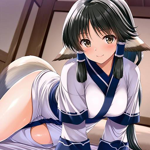 Illustration of Aruruu, utawarerumono in the style of Amasora taichi