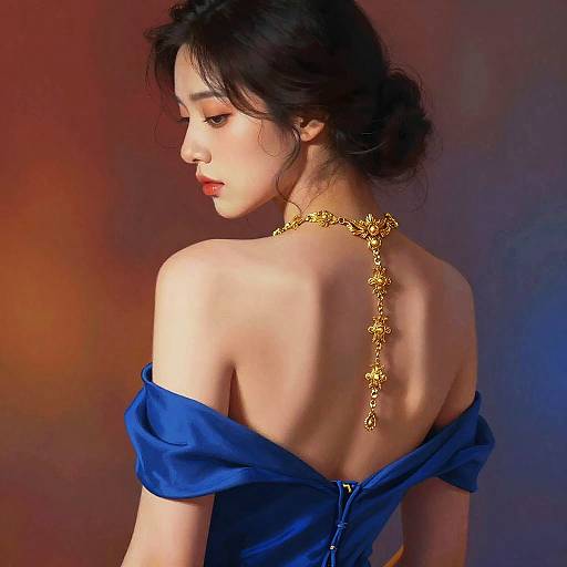 Elegant Woman with Ornate Necklace