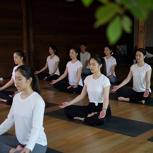 Serene Yoga Meditation in Wooden Room
