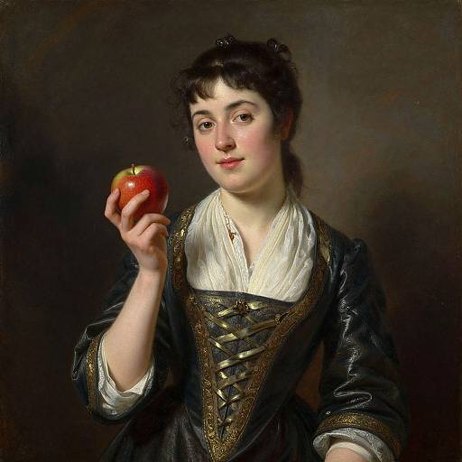 19th Century Woman with Apple