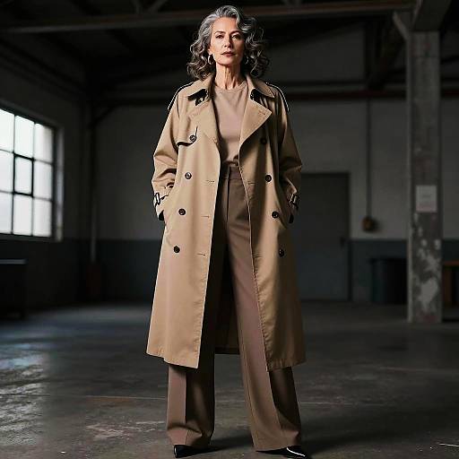 Loose Curls on Mature Fashion Model