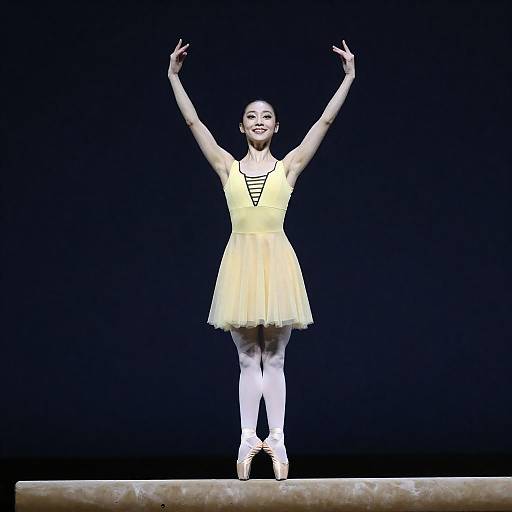 Ballerina on Balance Beam Photograph